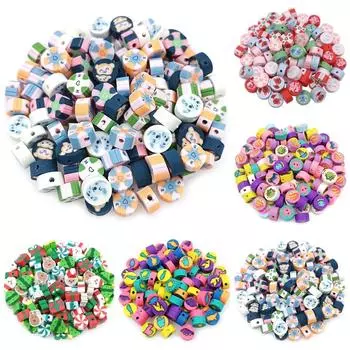 Товары для вечеринок Украшения для моделирования маленьких животных, ручная работа, 20 шт. Материал, креативный мультяшный цветок, аксессуары «сделай сам», свободные бусины, полимерная глина Style 11 about 9-11mm 20pcs