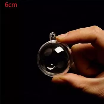 Товары для вечеринок, заполняемые шары для рождественской елки, пластиковые коробки для конфет, подвесные прозрачные шары