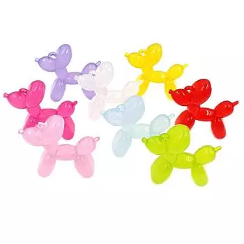 Товары для вечеринок, желейные цветные акриловые бусины, 3 шт., материалы для самостоятельной работы, подвески в виде воздушных шаров и собак, изготовление украшений для сережек, ожерелья фиолетовый