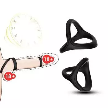 Товары для взрослых Мужское кольцо для задержки спермы Black
