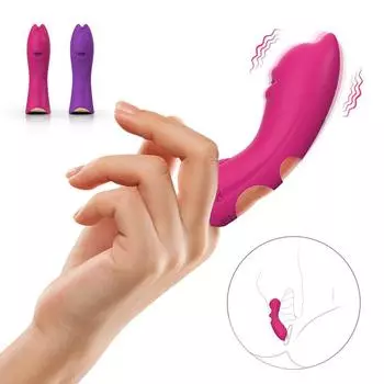 Товары для взрослых Поцелуй с языком Мини Вибрация Сексуальный Вибратор для пальцев Устройство для мастурбации для женщин Пара Дразнит Rose Red /Boxed