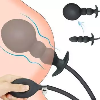 Товары для взрослых Расширяемый силиконовый надутый супер большой анальный фаллоимитатор Анальный расширитель Массаж простаты Секс-игрушки