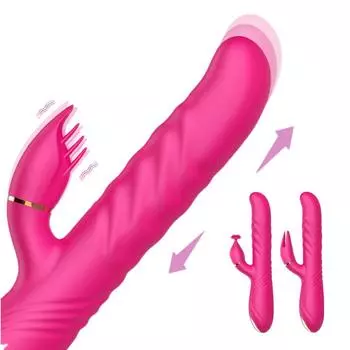 Товары для взрослых Зарядка G-Spot Телескопический вибрационный массаж AV Stick Multi-Head Замена Tmall Rose Red /Bags