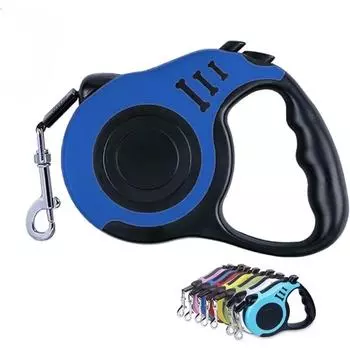 Товары для животных Автоматический выдвижной поводок для собак 3 м 5 м Прочный поводок из полиэстера для щенков, для ходьбы, бега, удобный 3m зелёный