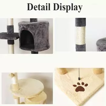 Товары для животных, кошачья лазалка, встроенное кошачье гнездо, кошачье дерево, кошачья рамка, сизалевая платформа для прыжков, кошачья игрушка темно серый