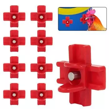 Товары для животных на ферме для курятника Поилки с ниппельными поилками Поилки для кур Поилки для уток красный