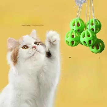 Товары для животных Присоска Колокольчик Мяч Игрушка для кошек Кошачий мяч для самоудовлетворения Облегчение кошки Игра для кошек 3.2cm