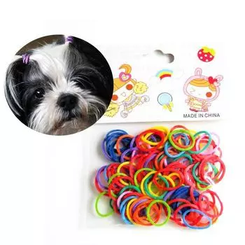 товары для животных резинка для собак резинка для щенков резинка для животных Волосы аксессуары для волос для животных Аксессуары для собак собаки кошки бусины разноцветный