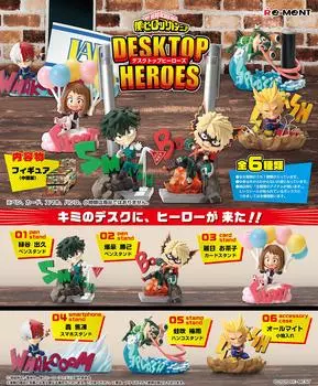 Товары из коробки с героями My Hero Academia DESKTOP HEROES 6 видов 6 штук ПВХ Re-ment Re-ment