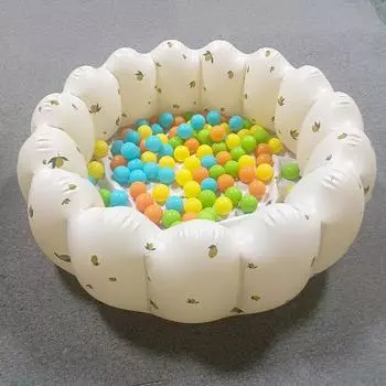 Товары на складе Новый надувной детский бассейн с толстыми круглыми лепестками Детский бассейн Домашняя ванна Бассейн с океанскими шариками 100*25