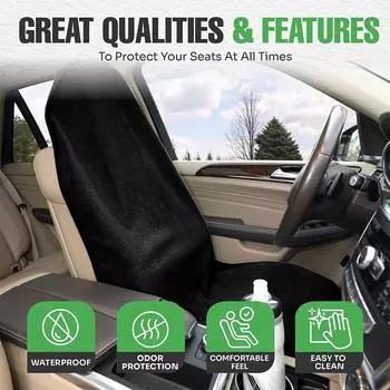 Towel Car Seat Cushion Car Seat Protective Cover Non-slip Breathable Water-Resistant Dustproof and Dirt-Resistant 140x75 Cm