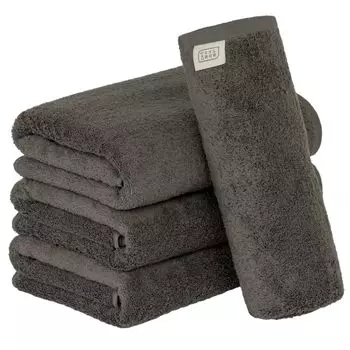 Towel Institute Bath Towel Charcoal Gray Set of 4 Hotel Specifications Fluffy High Speed Absorption Cotton Durable Low Shedding Colors to Choose Japan