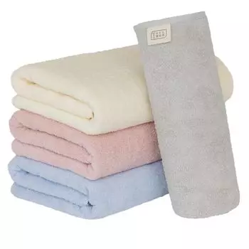 Towel Institute Bath Towel Set of Fast Quick Less Shedding Colors for Family Japan Technology [Daily Simple] #001 MIX.a 4, Absorption, Drying, 100%