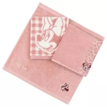 Towel Institute Hand Towel Minnie Mouse Set of Fast Low Gift Japan Technology [Disney Character] #023 3, Fluffy, Absorption, 100% Cotton, Shedding,
