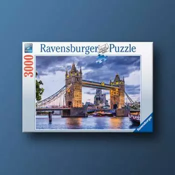 Тауэрский мост вечером. Пазл Ravensburger из 3000 деталей, популярная корейская настольная игра.
