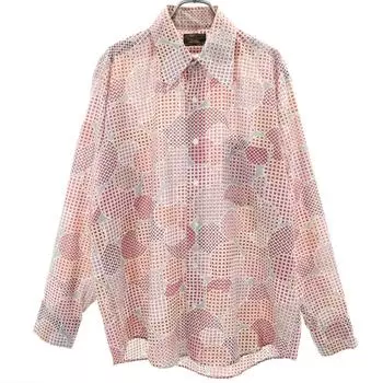 TOWNCRAFT 70s Overall handle Long sleeve shirt L JCPENNEY Old Vintage Men s Used