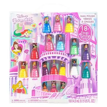 TownleyGirl Disney Princess Peelable Nail Polish for Children 18 Piece Set Castle Gift Box [Item]