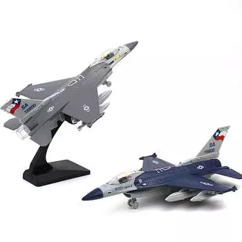 Toy Alloy Fighter F16 Acousto-optic Pullback Aviation Military Aircraft Gift серый