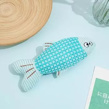 Toy fish simulation mint self-hi, relieve boredom, grind teeth, resist biting, tease cat stick, kitten pet products, cat toys
