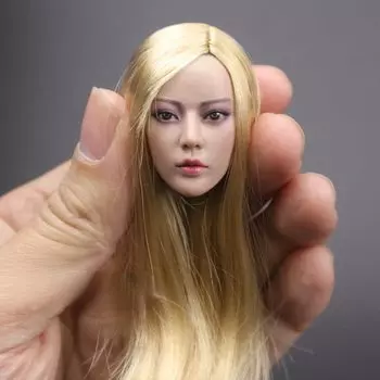 Фигурка Toy Hobby scale совместима с телом TBLeague. Юная красивая девочка Лолита. Золотая, длинные волосы. Азиатская красивая женская голова и одежда не...