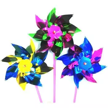 Toy Plastic Windmill Creative Windmill Spinner Pinwheel Plastic Thin Windmill Windmill Toy Pinwheel 10 pc