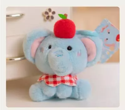 Toy Plush Elephant Keychain With Cartoon Design Doll For Travel And Gift Use Sitting