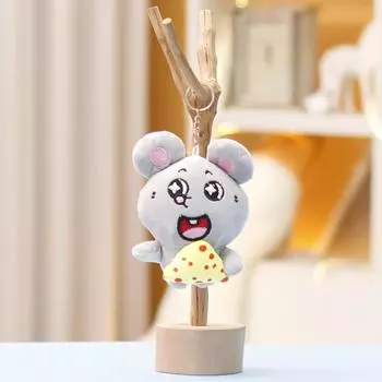 Toy Plush Mouse Keychain Animal Doll Backpack Pendant Cartoon Decoration Kids Cake Mouse