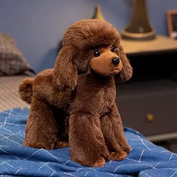 Toy Poodle Plush Dog Stuffed Animal Doll For Children Bedroom Gift Decoration 20cm