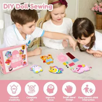 Набор для шитья игрушек, простой набор для шитья кукол для начинающих, ручная работа, веселое шитье, научитесь шить, красочные наборы для шитья своими руками