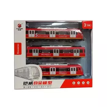 Toy Train Subway Model Model With Openable Doors And Light Effects For Gift Kid