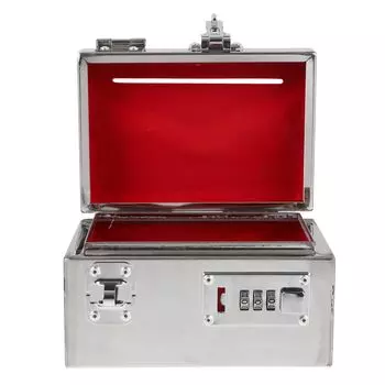 TOYANDONA Копилка для взрослых из нержавеющей стали, сейф, многоразовая безопасная копилка, металлическая коробка для хранения денег с кодовым замком, небьющаяся копилка для серебряный