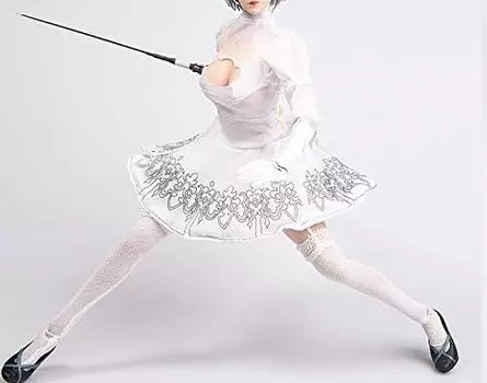 [TOYBARJAPAN] TYM TYM073 Сексуальный белый цельный комплект одежды для фигурки в масштабе 1/6 (Тело, голова, оружие, чулки и обувь в комплект не входят.)