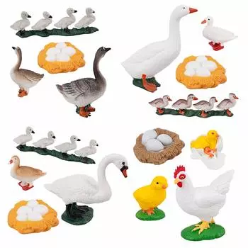 TOYMANY Фигурка животного Цикл роста животных Фигурка животного на ферме Жизнь Домашний скот Животное Реалистичное животное День рождения Возраст Набор, Фигурки, Игрушки, Цикл, Ферма,