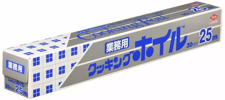 Toyo Алюминий Алюминий Коммерческий 30 см x 25 м Кулинария Большой 30 см x 1 шт S0075 Фольга, Использование, Фольга, Широкая, Емкость, 25 м, серебряный