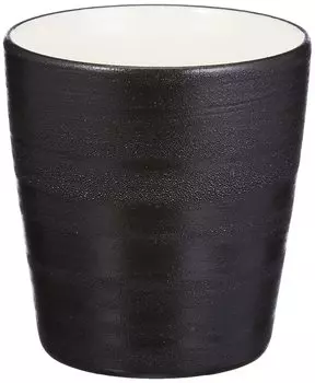 Toyo Ceramic Arita Ware Densaku Kiln Rock Glass Cup 330ml Armor Black Made in Japan Approx. Oda Nobunaga