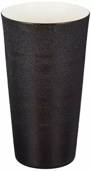 Toyo Ceramics Arita Ware Densaku Kiln Tumbler Large 500ml Armor Black Made in Japan Approx. Oda Nobunaga