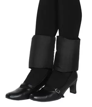 Toyo Feather in Feather Ankle Black Feather Down Alk для мужчин, легко надевать и снимать [Сделано в Японии] Теплее, теплее, защита, для женщин, чёрный