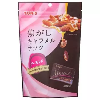 Toyo Nuts Ton Burnt Caramel Nuts Миндаль 105 г x 8 пакетиков x (индивидуально завернутый) (2 случая)