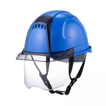 TOYO SAFETY Shield Helmet Venti Plus с пенополистиролом Royal Blue/Smoke/Clear No.391F-SC