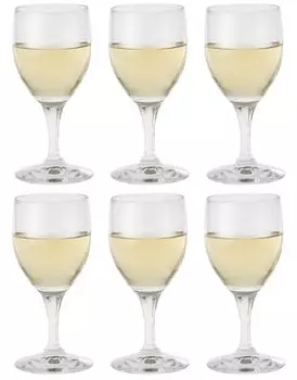 Toyo Sasaki Glass 32035 Wine Glass, 6.7 fl oz (195 ml), New Spool, Made in Japan, Dishwasher Safe, Set of 6