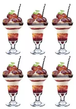 Toyo Sasaki Glass 35801 Parfait Glass, 8.1 fl oz (235 ml), Pull Ace Parlor, Made in Japan, Dishwasher Safe, Set of 6
