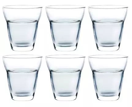 Toyo Sasaki Glass B-00310 Cold Sake Glass, Sake Cup, Dishwasher Safe, Made in Japan, Approx. 2.4 fl oz (70 ml), Pack of 6, Clear