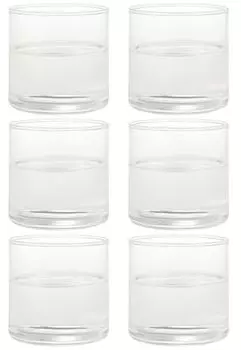 Toyo Sasaki Glass B-02182 Rock Glass, Circle 2.7 fl oz (70 mm), 8.3 fl oz (210 ml), Set of 6, Made in Japan, Dishwasher Safe, Shochu Glass, Whiskey Gl