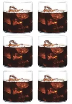 Toyo Sasaki Glass B-09127CS Whiskey Glass, Rock Glass, 12.8 fl oz (355 ml), Set of 6, Usuhari, On the Rock Glass, Shatter-Resistant, Cup, Made in Japa