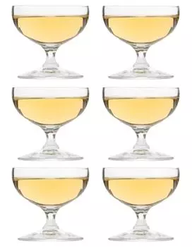 Toyo Sasaki Glass Dessert Cups, New Spur Sorbet, Set of 6, 32067