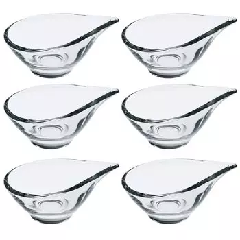 Toyo Sasaki Glass Flower Amuse Set of Made in Dishwasher Glass Small Plate Plate, Decoration, Cup, 6, Japan, Safe, Bowl, Plate, Tableware, P-20303