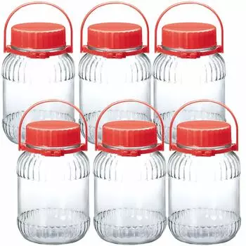 Toyo Sasaki Glass Fruit Sake Bottle Clear 3000ml Made in Japan 6 pieces I-71803-R-A-JAN чистый