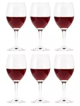 Toyo Sasaki Glass Goblet, 10.0 fl oz (305 ml), Lala, Made in Japan, Dishwasher Safe, Break-Resistant, Set of 6