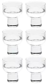 Toyo Sasaki Glass Japan Sake Brewery Association Central Recommended Cup, 4.2 fl oz (125 ml) x 6 Pieces J-00300