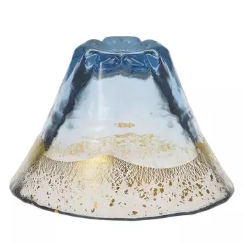 Toyo Sasaki Glass Japanese Glass On Fujimi Sakura Sake Cup Indigo Gold Leaf 80ml Made in Japan Sake Glass Fuji Glass Cup Gift Present Present Respect